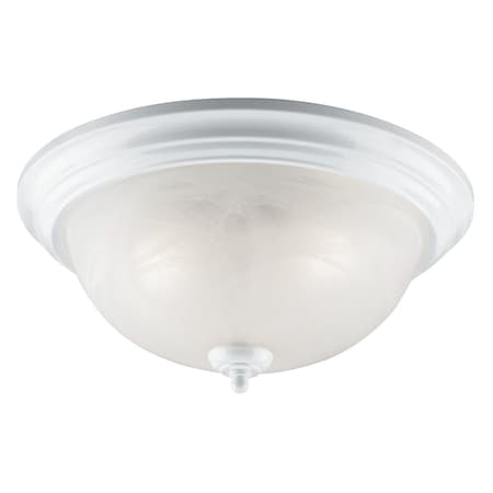 Home Impressions 15 In. White Incandescent Flush Mount Ceiling Light Fixture IFM415WH